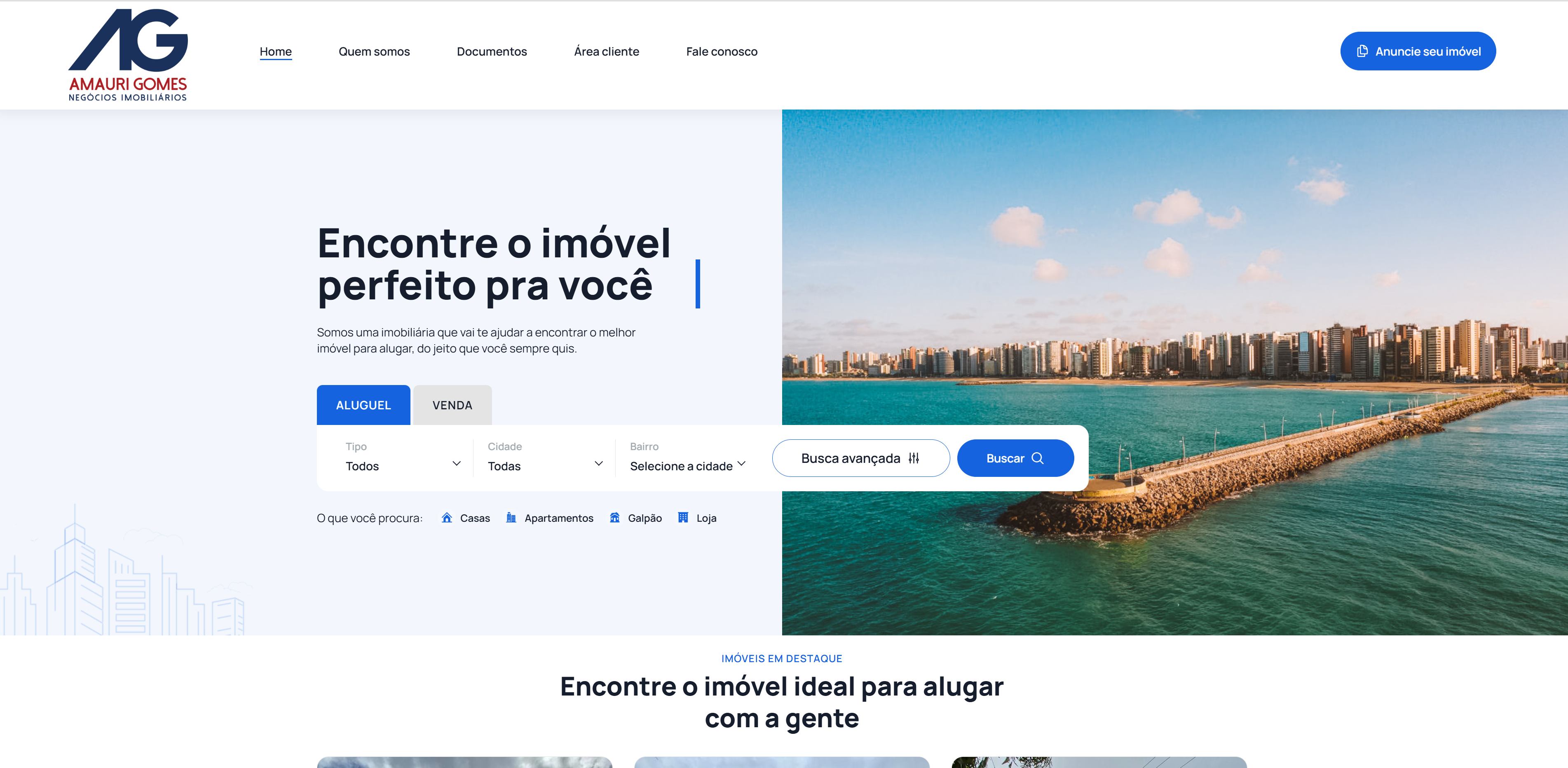 Amauri Gomes — site imobiliário